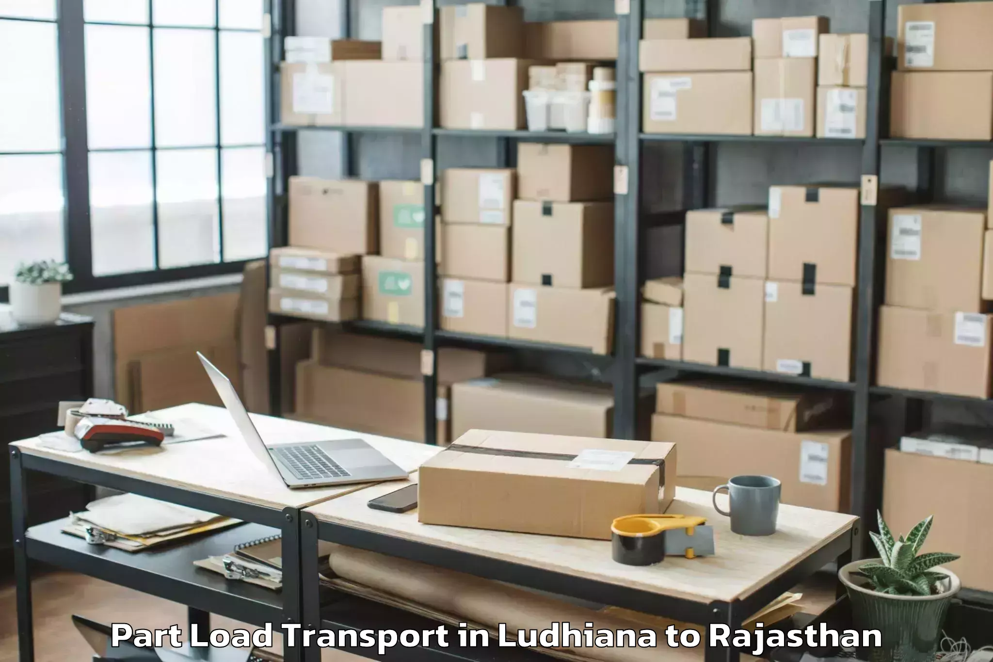 Book Ludhiana to Sangod Part Load Transport Online